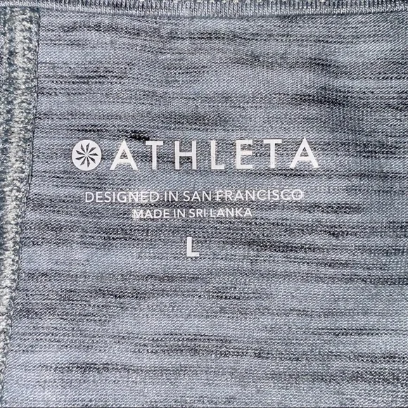 SOLD 💕NEW Athleta Flow Top Essence Spacedye in Glacial Blue/Anthracite Grey - Picture 9 of 14